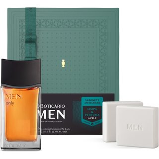 Combo Presente Dia dos Pais MEN: Only Desodorante Colônia 100ml + Sabonete em Barra 2x90g + Caixa Presenteável