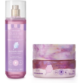 Cuide-se Bem Doces Delírios Algodão Doce: Body Splash 200ml +Creme Duo Desodorante Hidratante 200g