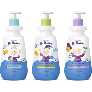 Combo Dr. Botica Cabelos Lisos 1A 2C: Shampoo Infantil 400ml + Condicionador Infantil 400ml + Creme Para Pentear Infantil 350ml