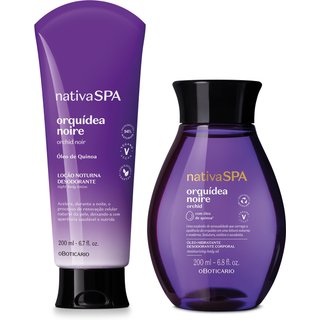 Combo Nativa Spa Orquídea Noire: Loção Corporal 200ml +Óleo Corporal 200ml