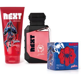 Combo Next Spider Man: Colônia Infantil 75ml + Sabone-Teia 90g + Gel Fixador 150g