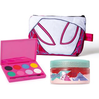 Combo Sophie Spider-Gwen: Paleta Mulfunional 10g +Jelly Cream Creme Hidratante 150g+ Nécessaire Infantil