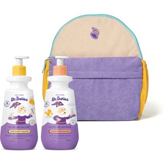 Combo Dr. Botica: Sabonete Líquido Infantil 400ml + Loção Corporal Infantil 400ml + Mochila Infantil