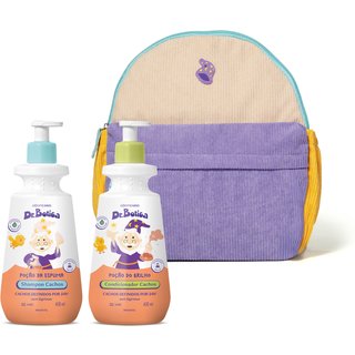 Combo Dr. Botica: Shampoo Cabelos Cacheados 3 ABC 400ml + Condicionador Cabelos Cacheados 3 ABC 400ml + Mochila Infantil