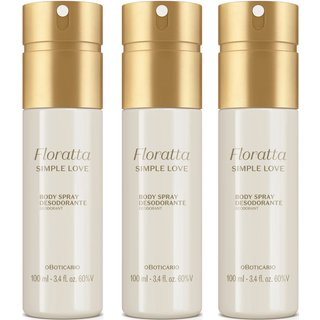 Combo Body Spray Floratta Simple Love 100ml (3 unidades)