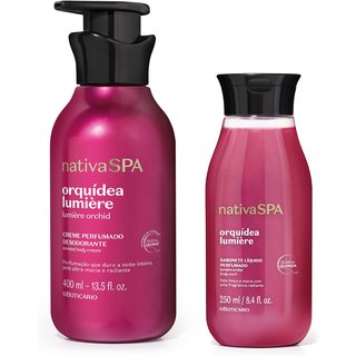 Combo Nativa SPA Orquídea Lumière: Creme Perfumado Desodorante 400ml + Sabonete Líquido Corporal 250ml