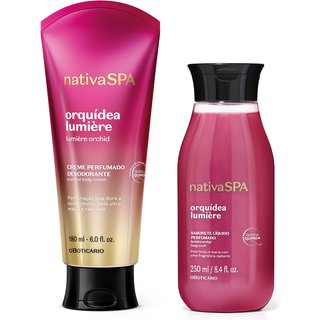 Combo Nativa SPA Orquídea Lumière: Creme Perfumado Desodorante 180ml + Sabonete Líquido Corporal 250ml