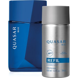 Combo Quasar Blue: Desodorante Colônia 100ml + Refil 100ml