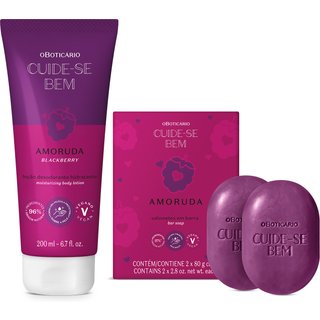 Combo Cuide-se Bem Amoruda: Loção Corporal 200ml + Sabonetes Em Barra 2x80g