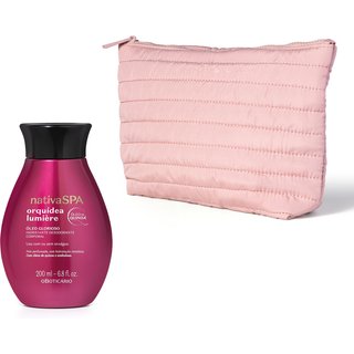 Combo Nativa SPA Orquídea Lumière: Óleo Hidratante Desodorante Corporal Glorioso 200ml +Nécessaire Premium