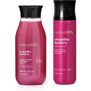 Combo Nativa SPA Orquídea Lumière: Body Splash 200ml + Sabonete Líquido Corporal 250ml