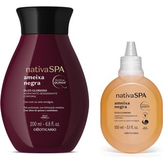 Combo Nativa Spa Ameixa Negra: Óleo Glorioso Corporal 200ml + Refil 150ml