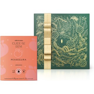Combo Presente Cuide- Se Bem Pessegura: Sabonetes em Barra 4x80g + Caixa de Presente