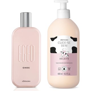 Combo Layering Doçura Divertida: Loção Corporal Cuide-se Bem Deleite 400ml + Egeo Choc Desodorante Colônia 90ml