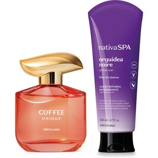 Combo Coffee Woman Unique Desodorante Colônia 100ml + Loção Corporal Nativa Spa Orquídea Noire