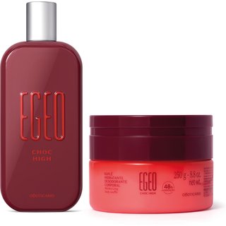 Combo Egeo Choc High: Desodorante Colônia 90ml + Suflê Hidratante Desodorante Corporal 250g