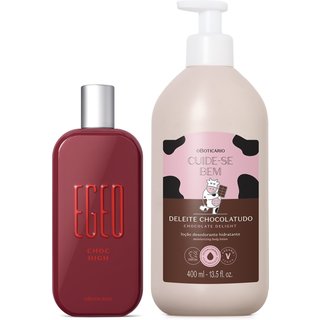 Combo Egeo Choc Hig Desodorante Colônia 90ml + Loção Corporal Cuide-se Bem Chocolatudo 400ml
