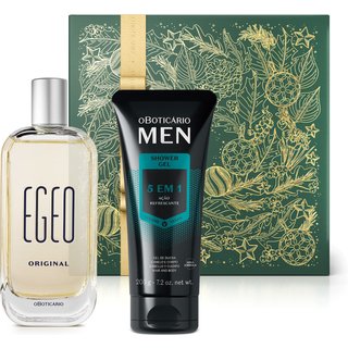 Combo Presente Egeo Original: Desodorante Colônia 90ml + Shower Gel 5 em 1 Men 205g + Caixa Presenteável