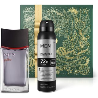 Combo Presente Men: Galbe Desodorante Colônia 100ml + Invisible Desodorante Antitranspirante 150ml + Caixa de Presente