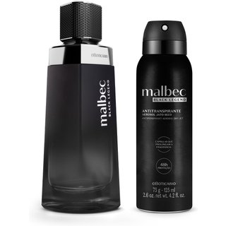 Combo Malbec Black Legend: Desodorante Colônia 100ml + Desodorante Antitranspirante 75g/ 125ml