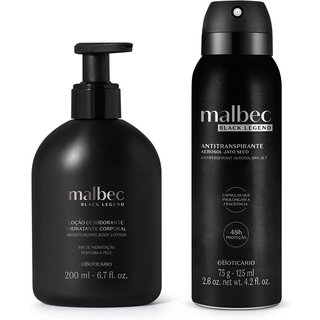 Combo Malbec Black Legend: Loção Corporal 200ml + Desodorante Antitranspirante 75g/ 125ml