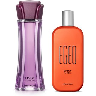 Combo Perfumaria: Egeo Spicy Vibe 90ml + Linda Irresistível 100ml