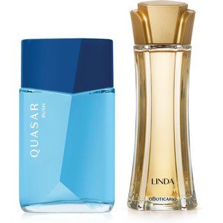 Combo Perfumaria Para Casal: Quasar Rush 100ml + Linda 100ml
