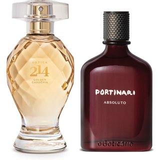 Combo Perfumaria Para Casal: Botica 214 Golden Gardênia 75ml + Portinari Absoluto 100ml