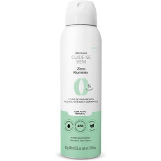 Antitranspirante Aerosol Jato Seco Cuide-se Bem Zero Alumínio 90g/150ml