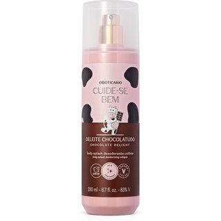 Body Splash Desodorante Colônia Cuide-se Bem Deleite Chocolatudo 200ml