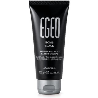 Shower Gel 2 em 1 Cabelo e Corpo Egeo Bomb Black 100g