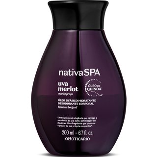 Óleo Bifásico Hidratante Desodorante Corporal Nativa Spa Uva Merlot 200ml
