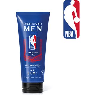 Shower Gel 5 em 1 Cabelo, Corpo e Barba Men NBA 205g