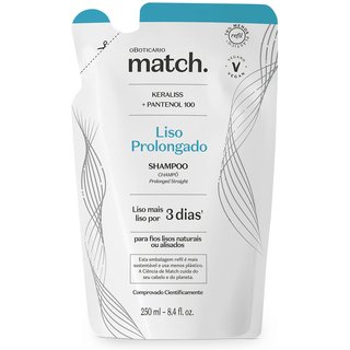 Refil Shampoo Match Liso Prolongado 250ml