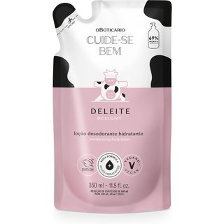 Refil Loção Desodorante Hidratante Corporal Cuide-se Bem Deleite 350ml