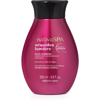 Óleo Glorioso Hidratante Desodorante Corporal Nativa SPA Orquídea Lumière 200ml