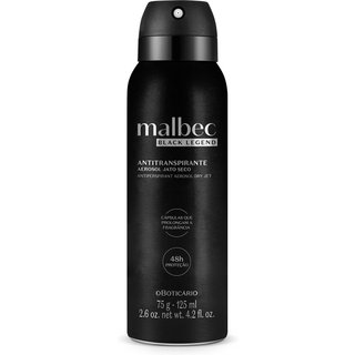 Desodorante Antitranspirante Aerossol Malbec Black Legend 75g/125ml