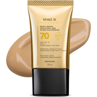 Base Líquida Protetora Make B. Hyaluronic FPS 70 cor 20 30ml