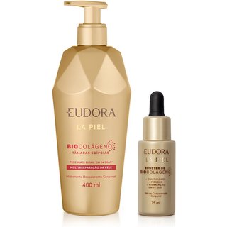 Combo La Piel: Hidratante Corporal Tâmaras Egípcias 400ml + Sérum Corporal Booster de Biocolágeno 25ml