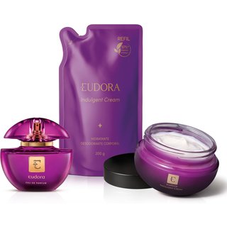 Combo Eudora Eau de Parfum 75ml + Creme Hidratante Desodorante 250g + Refil 200g