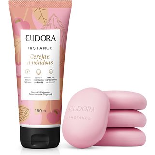 Combo Instance Cereja e Amêndoas: Sabonete em Barra 4x80g + Loção Corporal 180ml