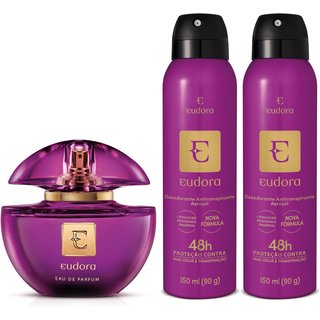 Combo Eudora Eau De Parfum 75ml + Desodorante Antitranspirante Aerosol 2x150ml/90g