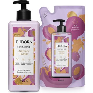 Combo Instance Ameixa e Praliné: Creme Corporal 400ml + Refil 350ml