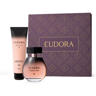 Combo Presente Velvet Cristal: Desodorante Colônia 100ml + Loção Perfumada Desodorante Corporal 150ml + Caixa Presenteável