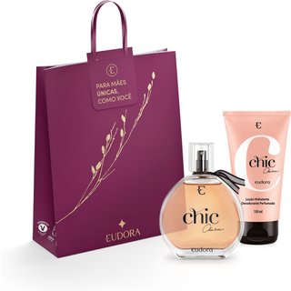 Combo Presente Chic Chérie: Desodorante Colônia 95ml + Loção Corporal 150ml + Sacola Eudora M