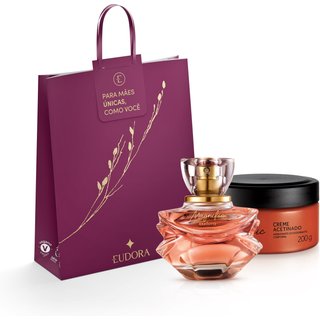 Combo Presente Combo Magnific: Eau de Parfum 75ml + Creme Acetinado 200g + Sacola Eudora M