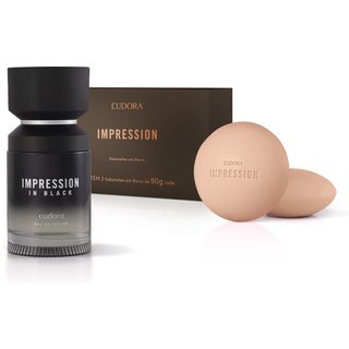 Combo Impression In Black: Eau de Parfum 100ml + Sabonete em Barra 2x90g