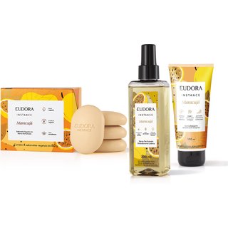 Combo Instance Maracujá: Spray Colônia 200ml + Creme Corporal 180ml + Sabonete em Barra 4x80g