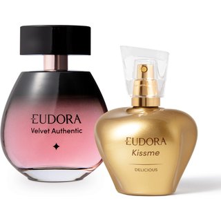 Combo Eudora Desodorante Colônia: Kiss Me Delicious 50ml + Velvet Authentic 100ml