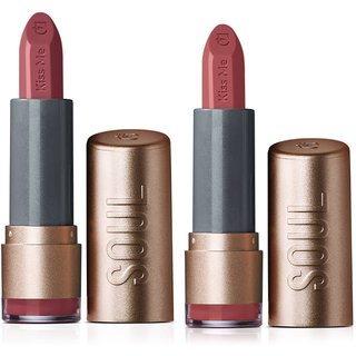 Combo Soul Kiss Me: Batom Hidratante Avelã 3,7g + Batom Hidratante Malva 3,7g